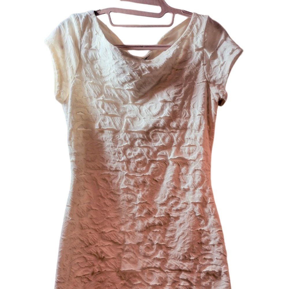 Terra Nostra Textured Off White Dress Size Medium